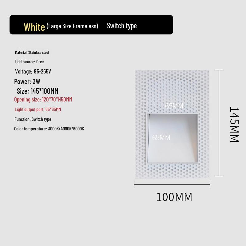 Wireless Motion Sensor Stair Lights - Borderless Embedded Design