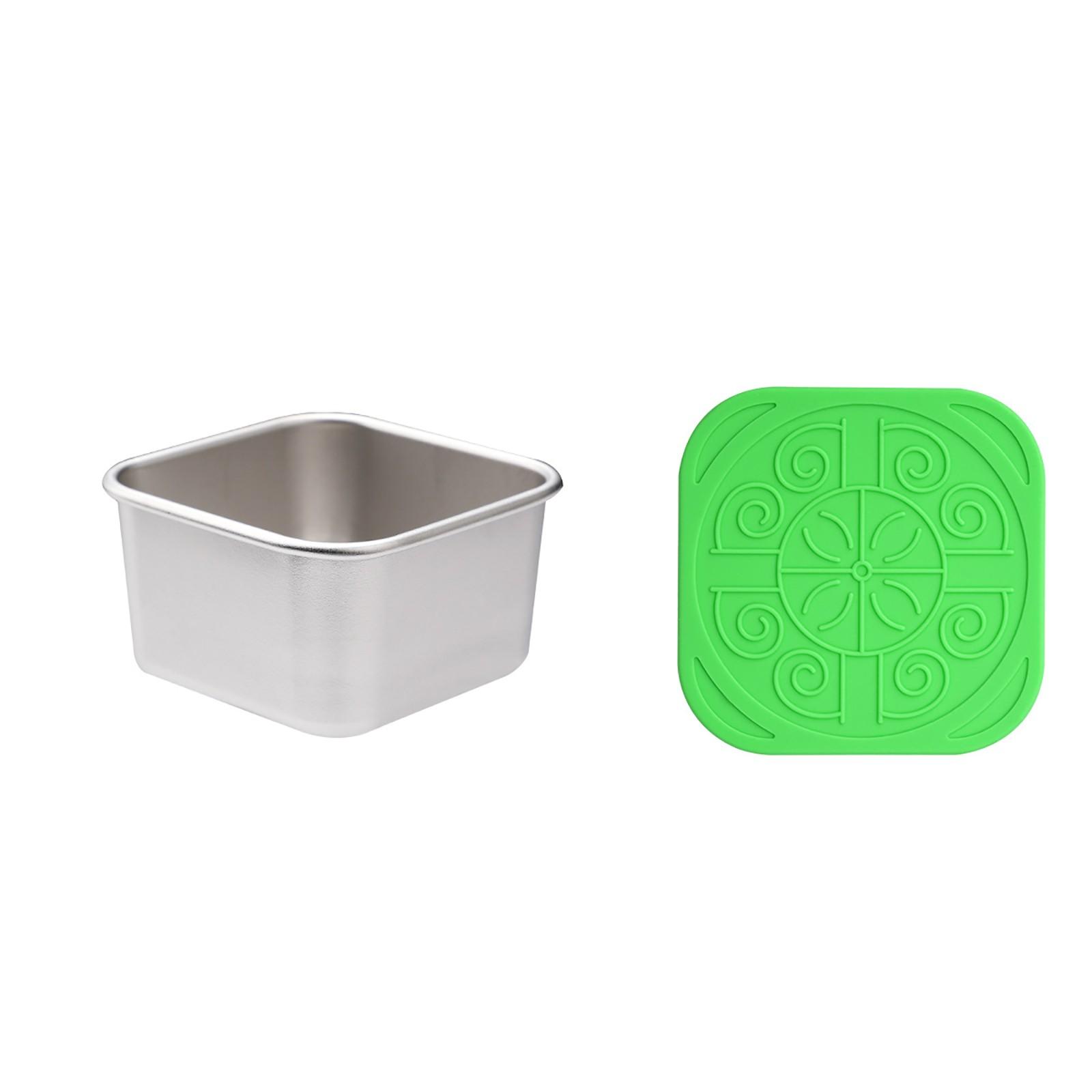 

Контейнер для заправки на вынос, 60 мл, маленькая чашка из нержавеющей стали с герметичной силиконовой крышкой, подходит для ланч-боксов, пикников и путешествий One Size зелёный