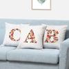 Pillow Home Decor Chair Pillowcase Wedding Decoration Cushion Cover Pink Flower Letter Sofa Car