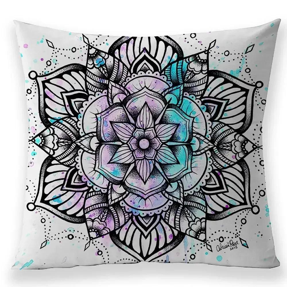 Bohemian Style Mandala Pillow Case Living Room Bedroom Seat Sofa Cushion Cover Home Decorating Linen Pillowcases 45*45 Cm