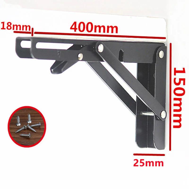 2 STÜCKE 8-20 Zoll Schwarz Dreieck Klappwinkel Halterung Schwere Unterstützung Verstellbare Wandregale Montiert Tischregale Home Hardware