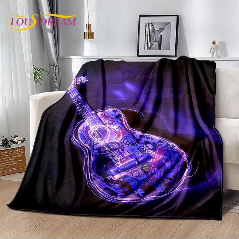 Classical Guitar Electric Guitar Soft Plush Blanket,Flannel Blanket Throw Blanket for Living Room Bedroom Bed Sofa Picnic Cover