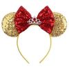 Silver Shinny Mouse Ears Headband For Girls Shinny Sequin Bow Hairband Festival Party Cosplay DIY Hair Accessories