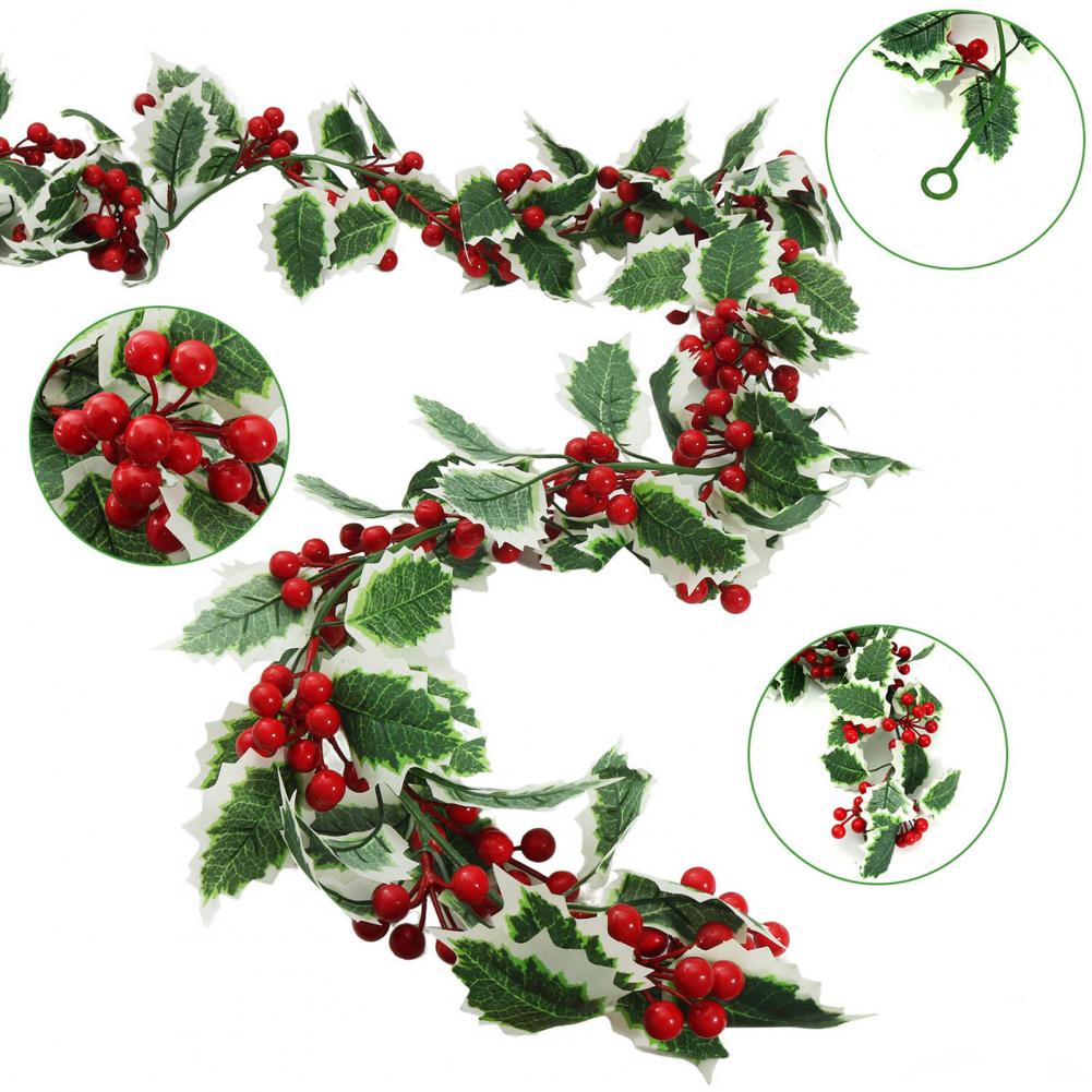 Christmas Garland for Indoor Use Easy Maintenance Artificial Garland Festive Christmas Garland with Berries Norfolk for Indoor