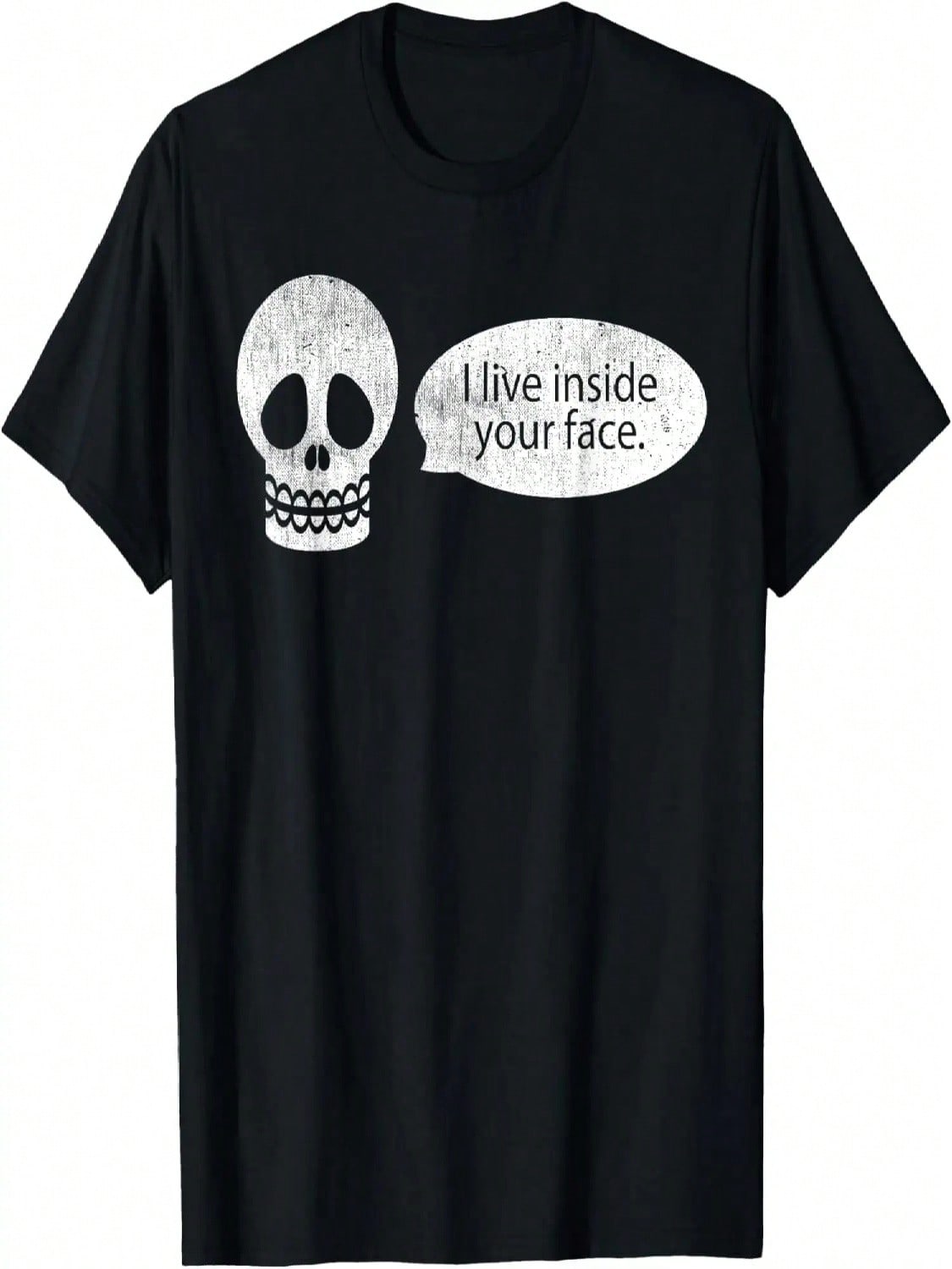 Skull Graphic T-Shirt I Live Inside Your Face S разноцветный