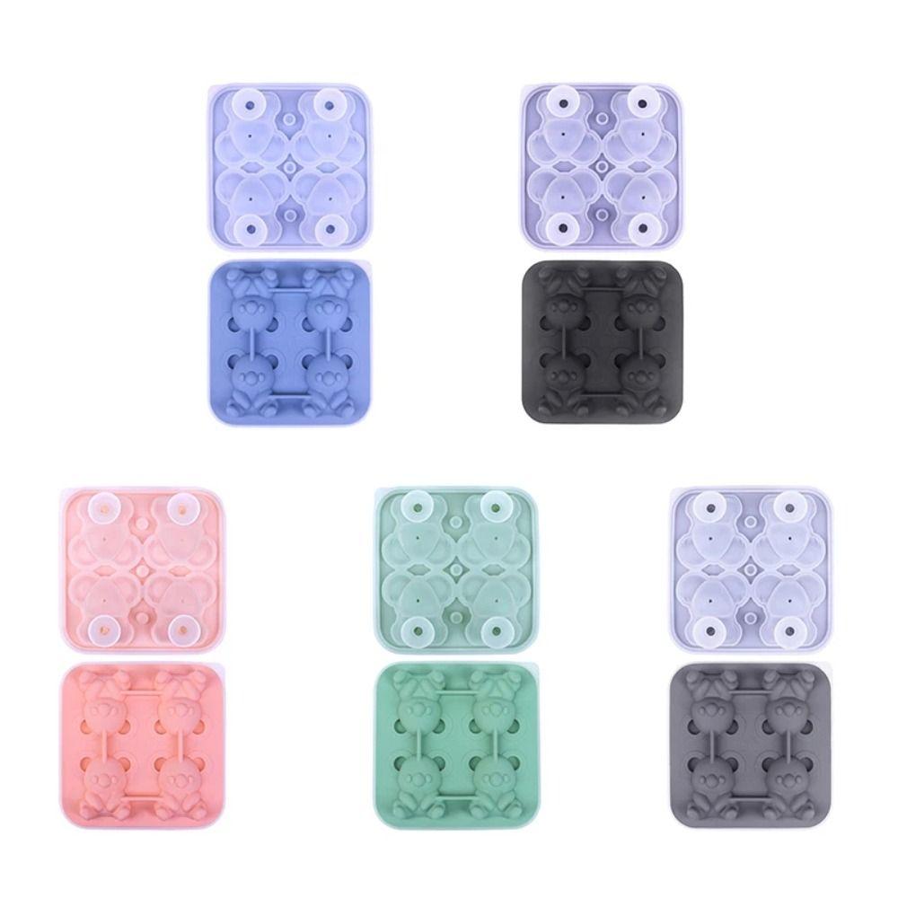 4 Cavity Popsicle Molds Food-Grade Ice Maker Funny Ice Ball Mold  for Home Bar Use