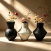 Wabi-Sabi Retro Ceramic Vase: Vintage Chinese Style for Living Room or Tea Room