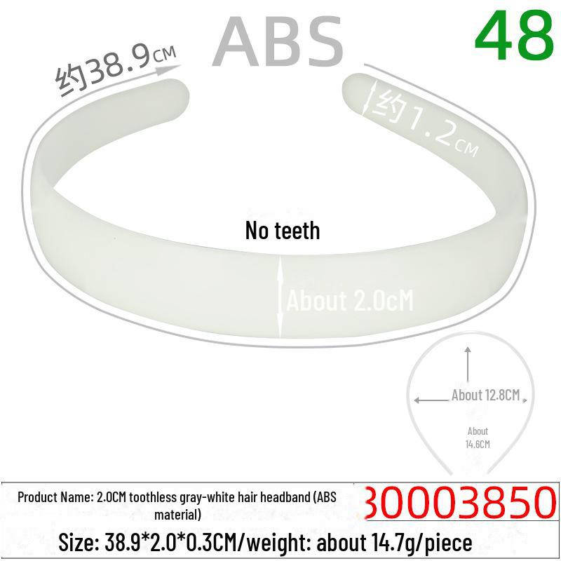 Handmade 2.5CM Toothless Black Hairband - PS Material Hair Accessory