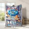 P0kem0n Cards Squirtle Print Blanket for Couches, Soft Cozy Blanket, Lightweight Fuzzy Plush Warm Throws for Winter Fall, Gifts