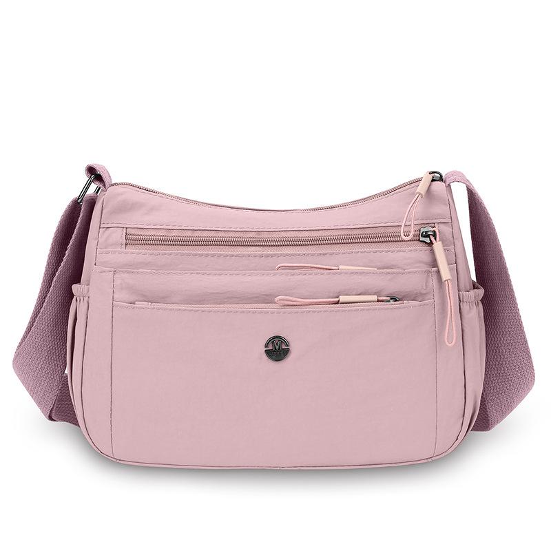 Multi-Layer Shoulder Bag Lightweight Crossbody Bag Solid Color Commuter Women's Bag