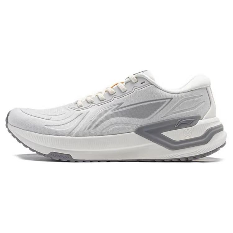 new LiNing YueYing 3.0 Durable Breathable Low Top Running Shoes Men's Gray White