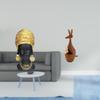 Creative African Woman Statue Resin And Wood Figurine Tabletop Ornament for Home Decor Centerpiece