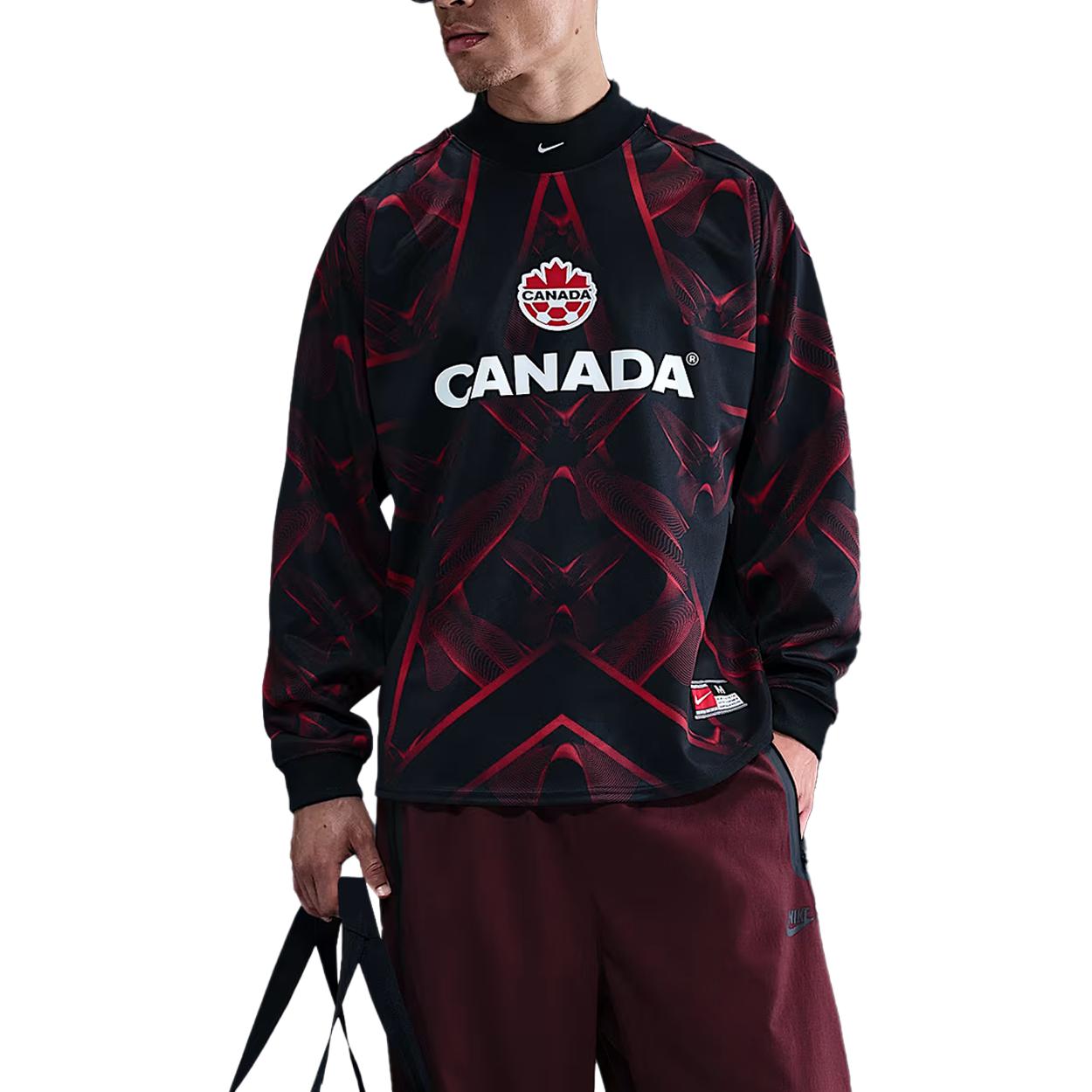 Nike FW25 Canada Team Goalkeeper Pullover Loose Fit Long Sleeve Football T-Shirt Men Tops IO0791-010 M
