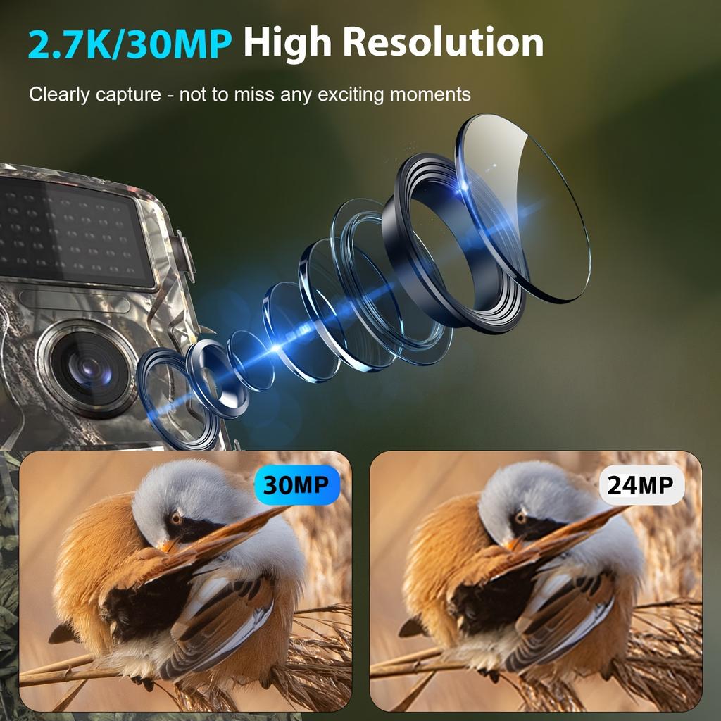 Jagdkamera, 16 MP, 1080 P, 940 nm, Infrarot-Nachtsicht, Bewegungsauslöser, Sicherheitskamera für den Außenbereich, Wildtier-Fotofallen