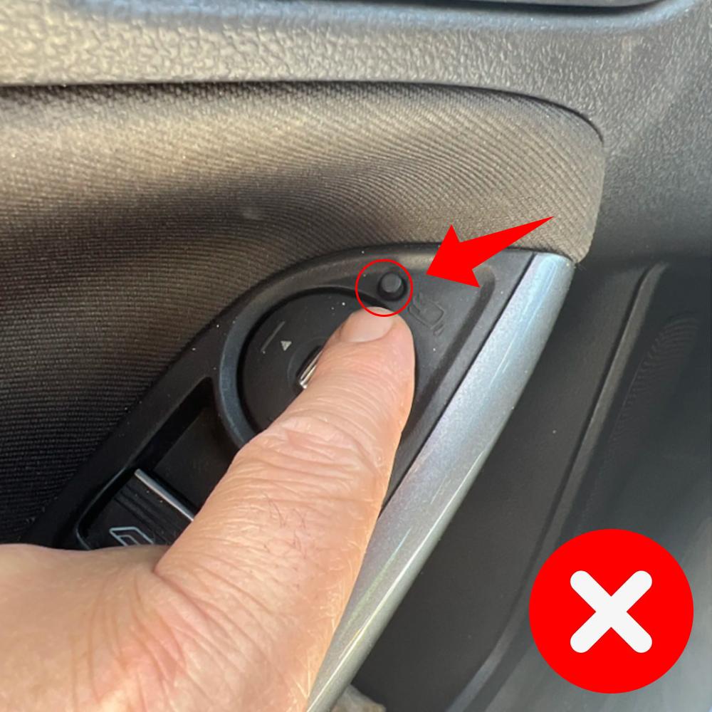 ABS Rearview Mirror Adjustment Knob Panel Decoration for Ford Focus 3 MK3 2012-2018 LHD Car Accessories