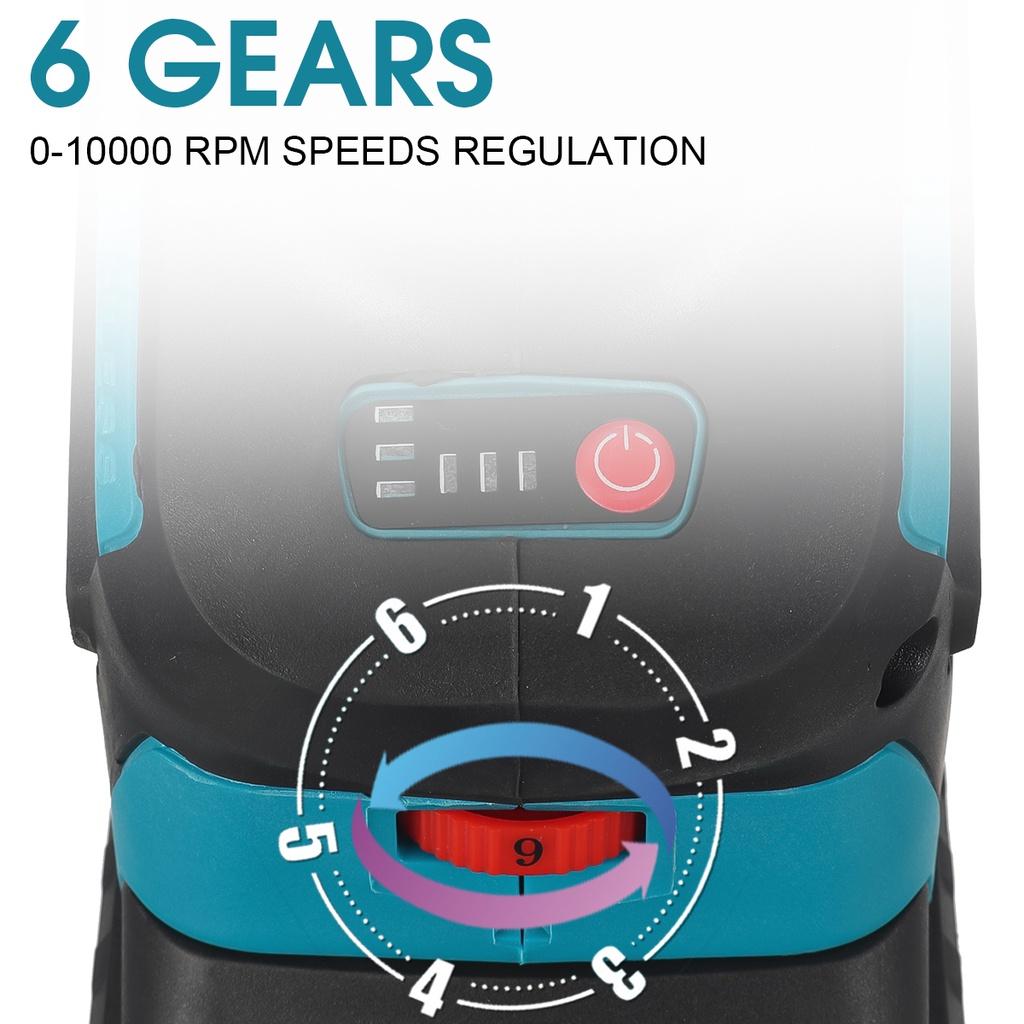 2000W Speed Brushless Car Polisher Angle Grinder Variable 688VF Car Waxing Polishing Machine For 18V Battery 2 IN 1