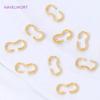 50Pcs 18K Gold Plated 3 Shape Clasps Connectors For Jewelry Making,Brass Connectors Clasps,DIY BraceletsMaking Accessories