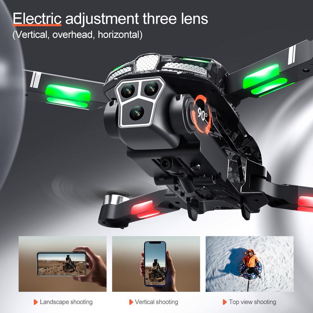 V186 Foldable 8K HD Drone with Three Cameras & Obstacle Avoidance