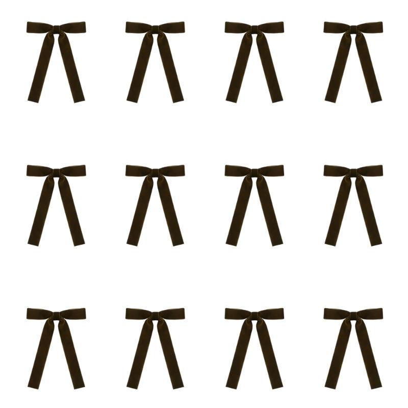 Elegant Velvety Twist Bowknot Christmas Tree Ornament Velvety Holiday Decors For Festival Home Office Decors top sale