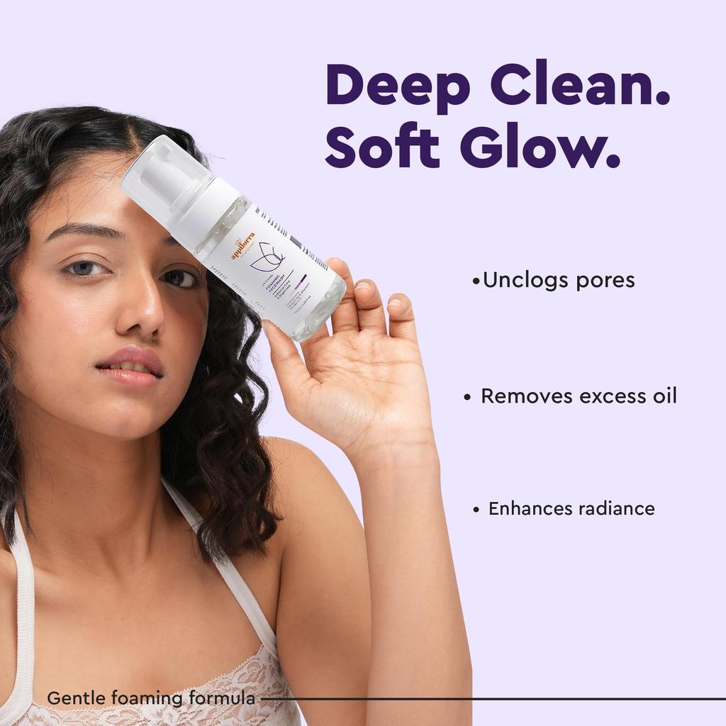 appilorra Foaming Face Wash 100 ml | With Salicylic Acid, Allantoin & Vitamin C | Deep Clean, Oil Control & Pore Cleansing | Foaming Cleanser | Fac