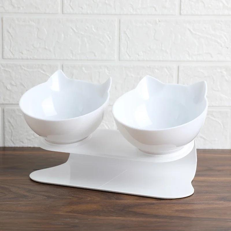 Cat Bowls with Raised Stand Non-slip Bowls Pet Food and Water Water Bowls for Cats Dogs Feeder Kitten Puppy Feeder Bowl Supplies