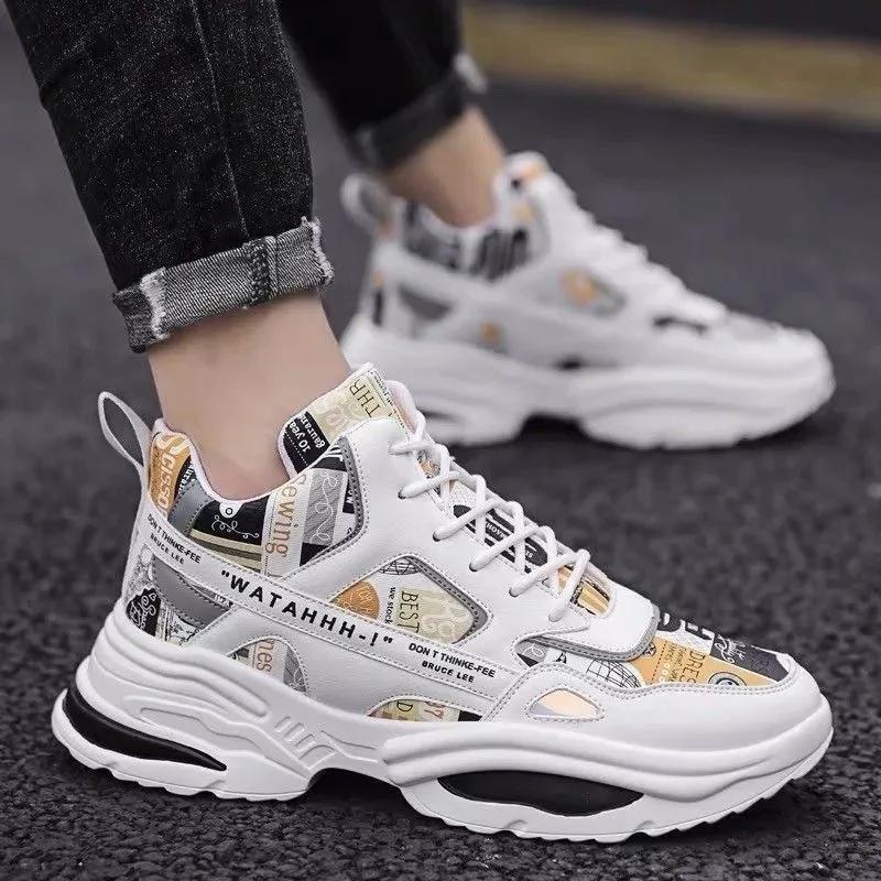 Classic High Top Discounted Men's Shoes New Fashion Trend Casual Shoes for Teenagers and Students Morning Running Sports Shoes