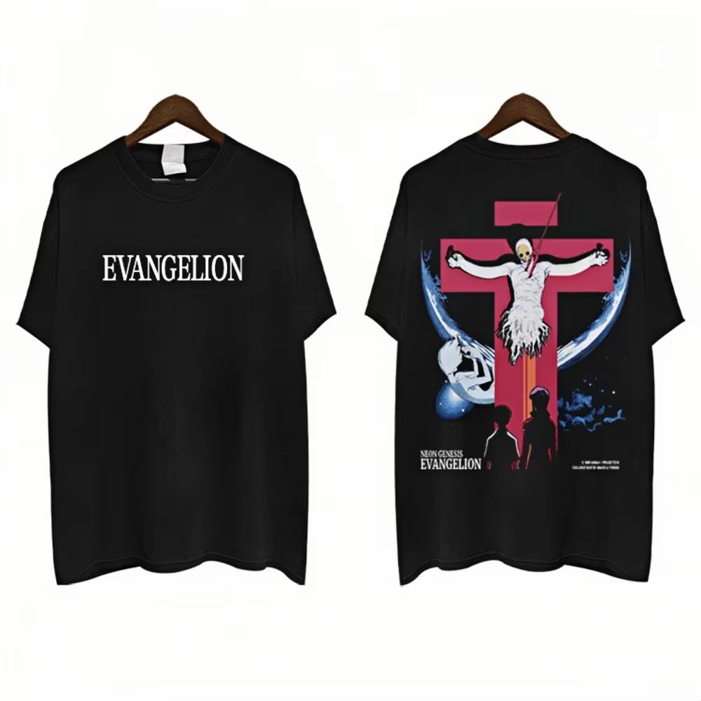 

2026 Evangelion EVA Second Angel Anime Print Tshirt Unisex Women Y2K Trendy Breathable Cotton Casual Fan Top 4XL