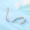 Orstarry S925 Silver Earring Versatile and Elegant Zirconia Twisted Hoop Earrings Fashion Jewellery Women Gift