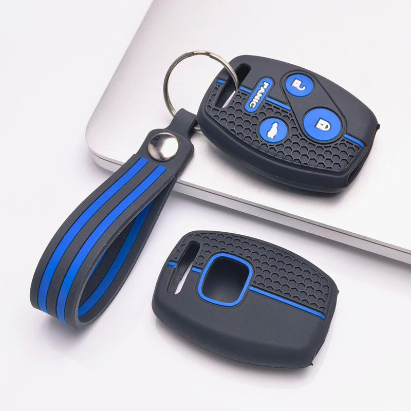 Silicone Car Remote Key Case Cover Fit Honda Accord Civic CRV Pilot Insight Ridgeline Key Fob Holder Shell Auto Accessories