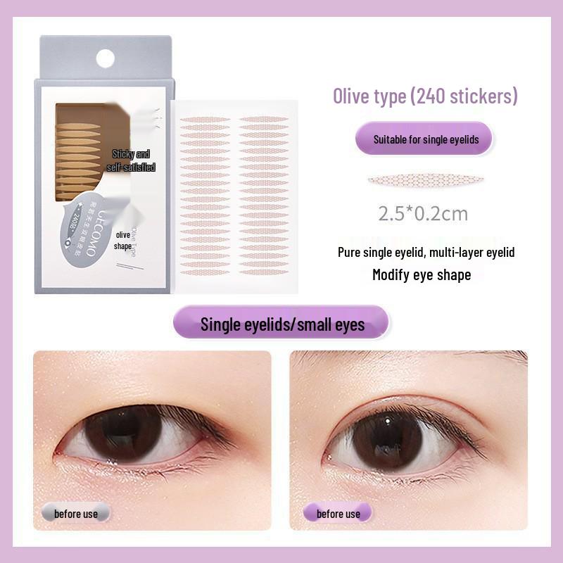 GECOMO Invisible Seamless Eyelid Tape - Natural Thin Big Eye Beauty Makeup Tool for Double and Swollen Eyelids.