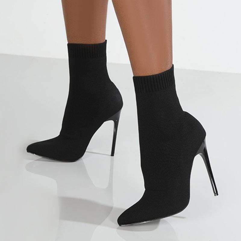 Women Stretch Boots Sexy Sock Boots High Heels Fashion Shoes for Women Spring Autumn Designer Ankle Boots Female Shoes Zapatos