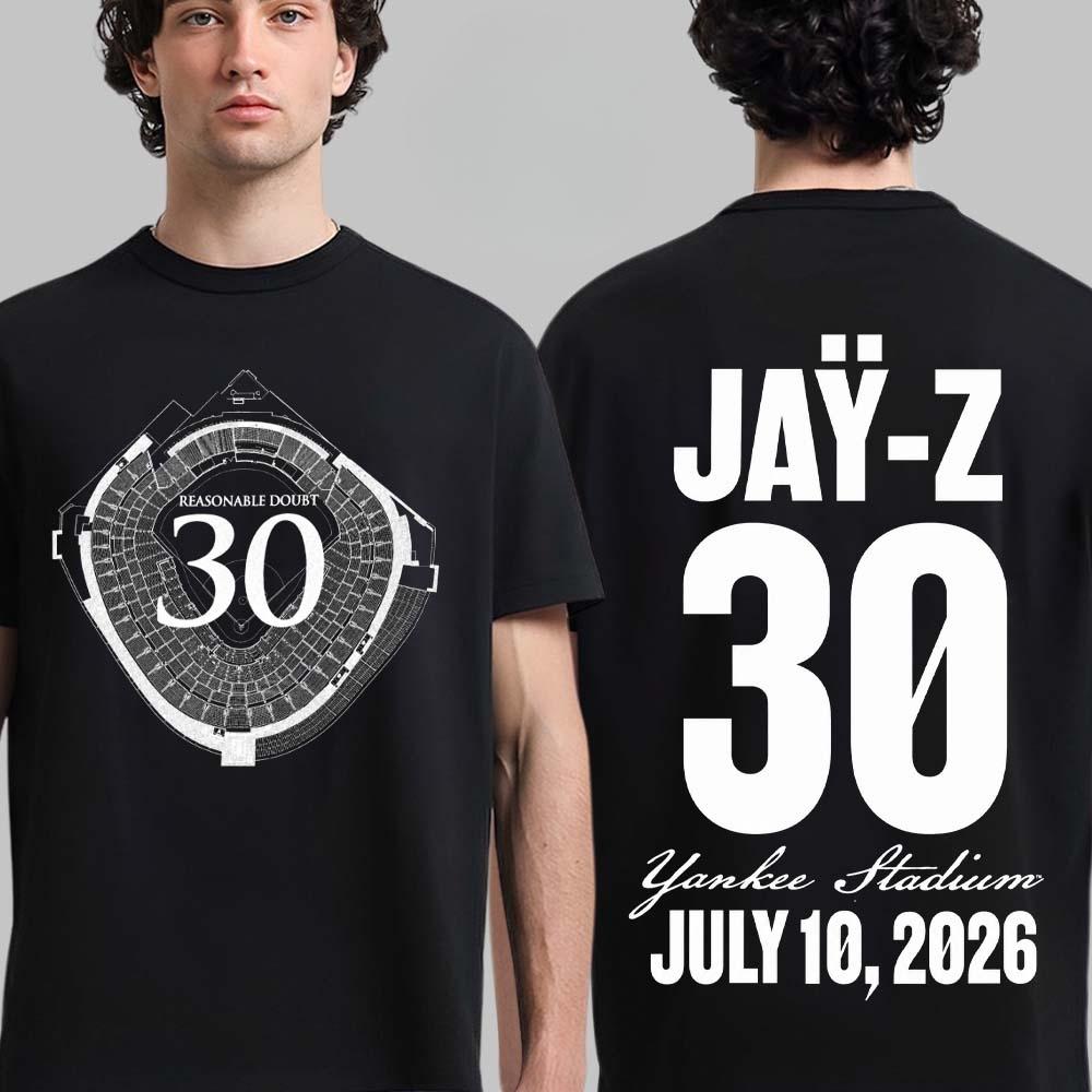 Jay Z 30° Ragionevole Dubbio 25° Blueprint JAŸZ 30 Tour Maglietta 100% Cotone Unisex Unisexs Unisexs Maglietta Y2k Hiphop Popolare T-shirt