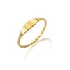 Einfacher geschwungener schlichter Ring Damen Mode Schmuck Geschenk Breite 3,8 mm