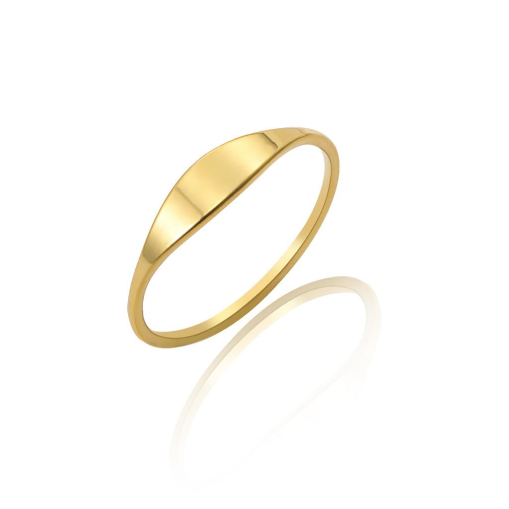 Einfacher geschwungener schlichter Ring Damen Mode Schmuck Geschenk Breite 3,8 mm