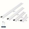 1 luz de gabinete com sensor de movimento LED, luz de gabinete sob o balcão, luz noturna de cozinha recarregável USB magnética sem fio, luz alimentada por bateria