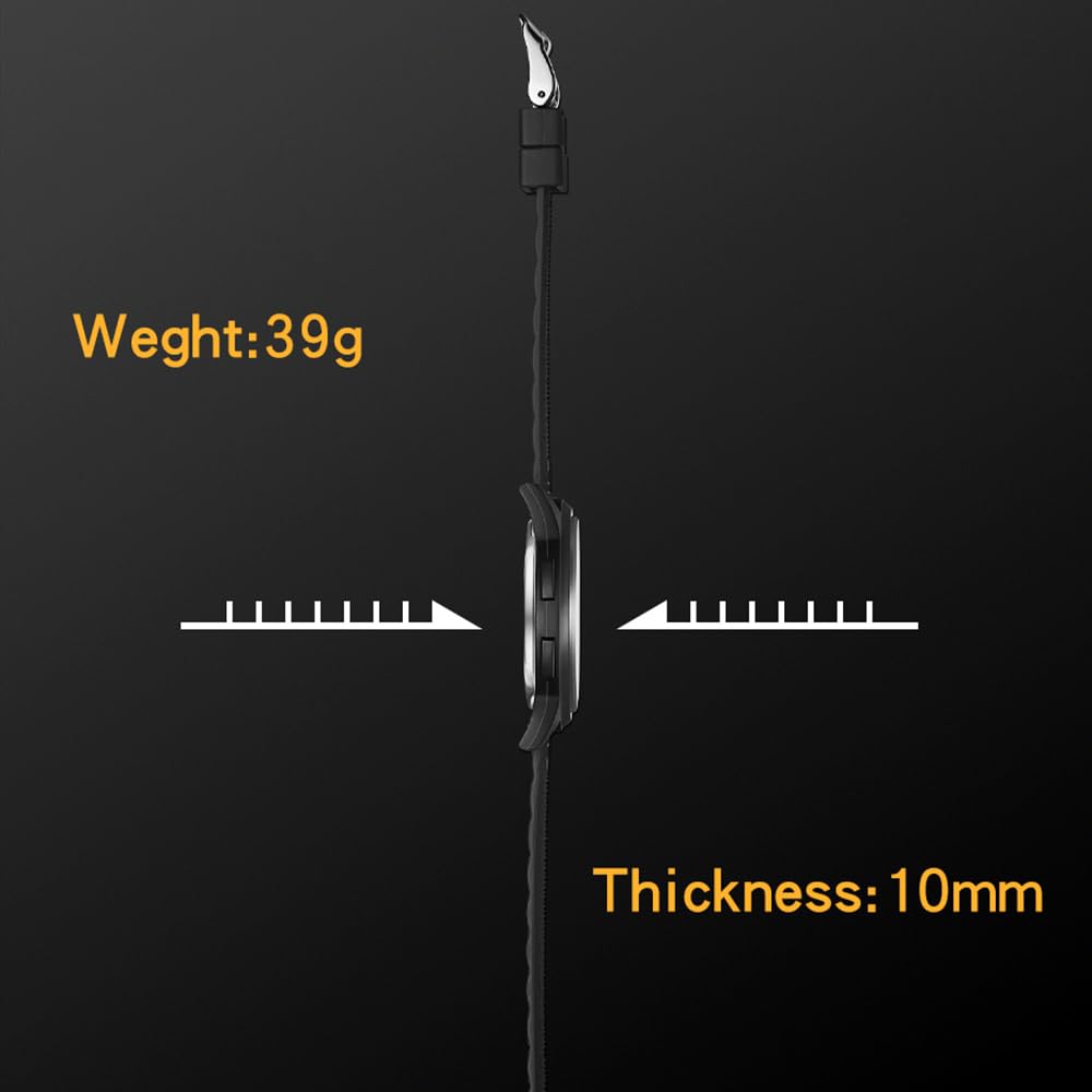 Timever Digital LED Sports Watch with Stopwatch Easy to Includes Japanese Instructions Men's Wristwatch, Thin, Lightweight, Comfortable, Waterproof,