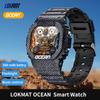 LOKMAT Умные часы Ocean Outdoor Прочные часы Мультиспортивный режим Звонки по BT Push сообщений Пульсометр Фитнес-трекер Смарт-часы