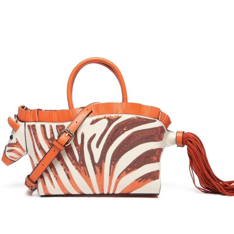 

Creative Fashion Design Zebra Shaped Handbag New Innovative Special-shaped Bag Simple Casual PU Leather Shoulder Bag