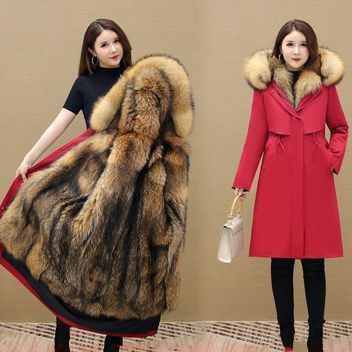 Autumn Winter Jacket Women's Long Jacket Warm  Super Thick Winter Parka Thickened Warm Jacket