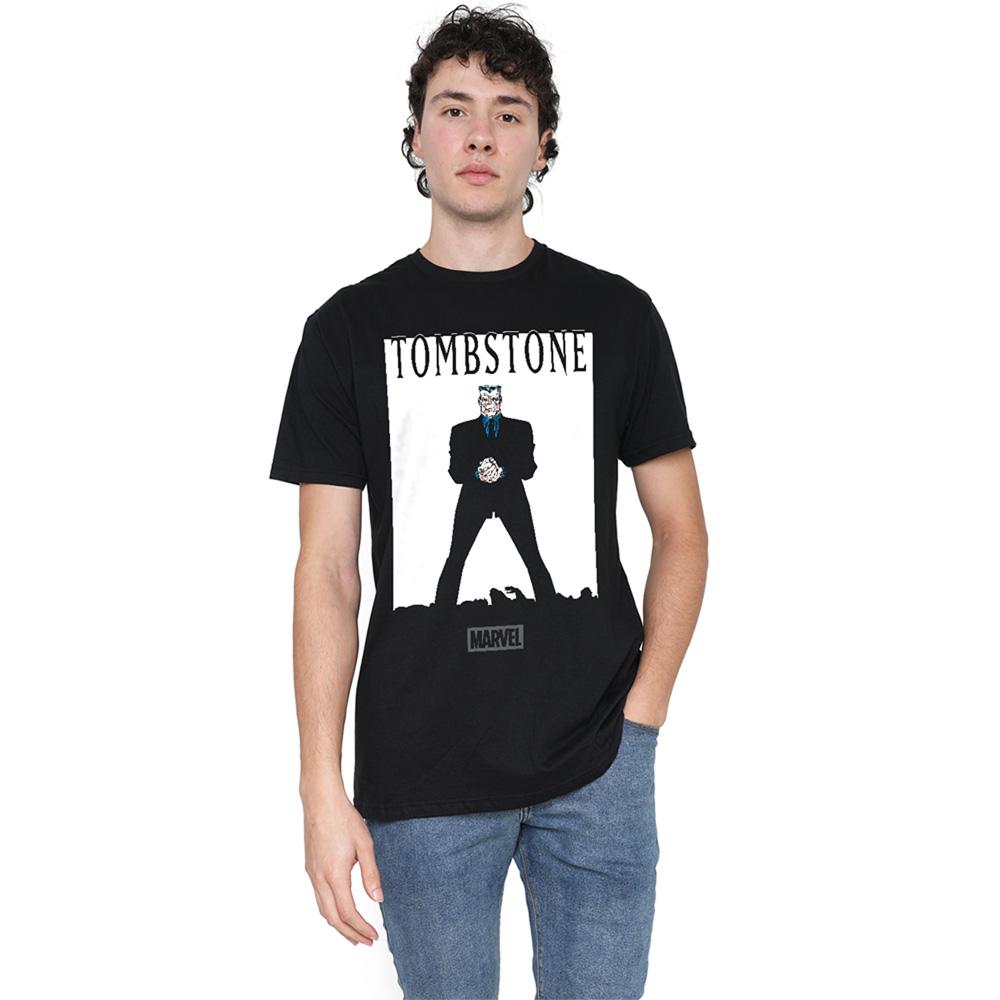 Marvel Unisex Adult Retro Tombstone Cover T-Shirt