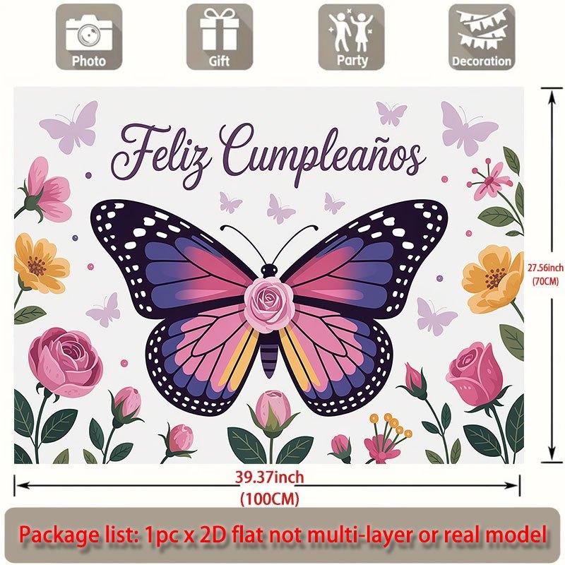 Party Backdrop Flat Feliz Cumpleaos Events Wedding Coming Ceremony Four Season Photo Booth Background Front Door Decor Celebrations