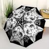 Cats Mandala Themed Eight Rib Automatic Folding Umbrella Is Suitable for Both Men and Women, Making It A Perfect Christmas and Valentine's D