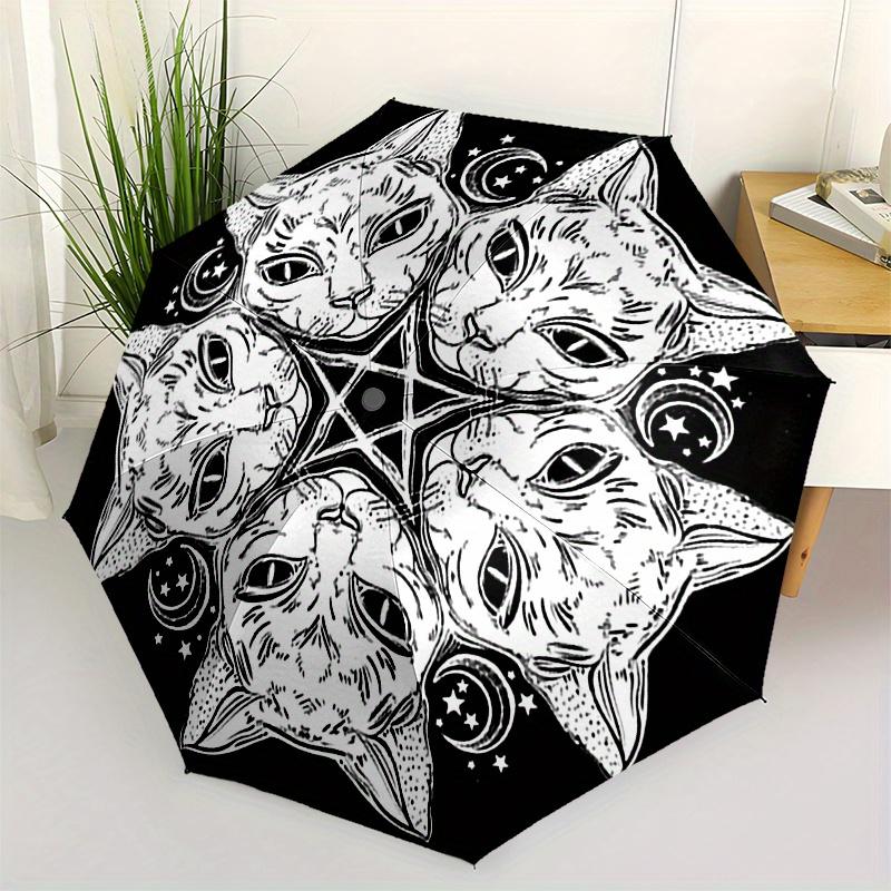 

Cats Mandala themed Eight rib Automatic Folding Umbrella Is Suitable for Both Men and Women, Making It A Perfect Christmas and Valentine s D