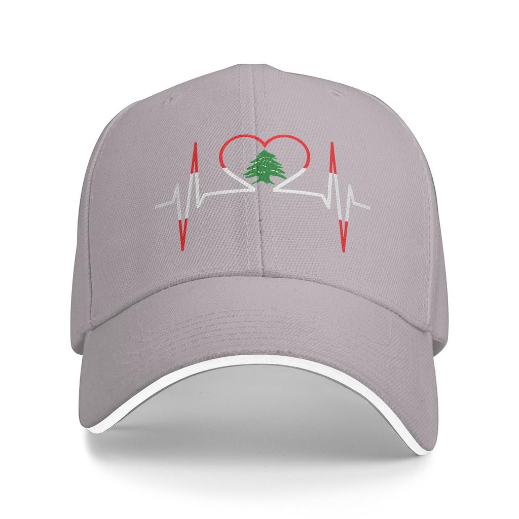 Spring Heartbeat ECG Lebanon Baseball Cap Lebanese Country Flag Outdoor Sport Fitted Sun Hip Hop Hats Couple Women Baseball Caps