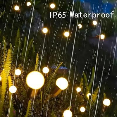 6/8/10LEDs Solar Firefly Lights Garden Firework Warm Lights Outdoor Waterproof Firefly Lawn Lamps Patio Pathway Decoration