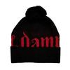 The Damned Unisex Adult Red Logo Bobble Beanie