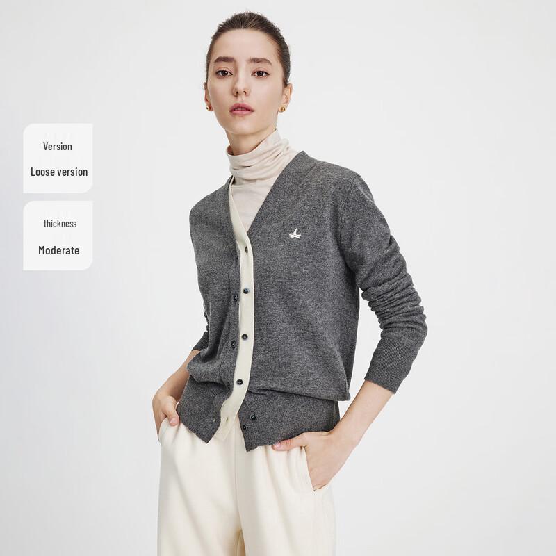 Navigare Women's 100% Wool Knit Cardigan