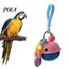 Bird Cage Toy Parrot Bell Toy, Large with Colorful Chain, Chew Anxiety Relief for Budgie Parakeet Cockatiel Conure Lovebird Hanging