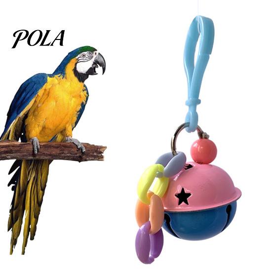Bird Cage Toy Parrot Bell Toy, Large with Colorful Chain, Chew Anxiety Relief for Budgie Parakeet Cockatiel Conure Lovebird Hanging