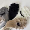 Ribbed Knit Boot Cuffs Footless Socks with Elegant Bows Designs for Women Layered Ruffle Edge Leg Warmers Streetwear